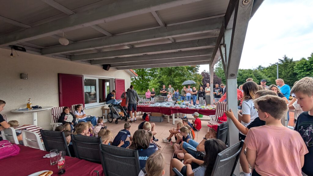 Siegerehrung bei den Vereinsmeisterschaften der Jugend